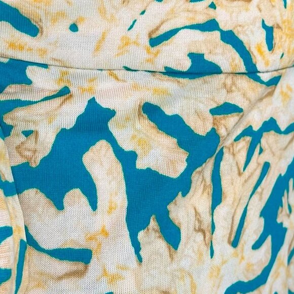 Diane Von Furstenberg TOBY Silk Jersey Wrap Dress Turquoise Barrier Reef Size 4 - Picture 2 of 8